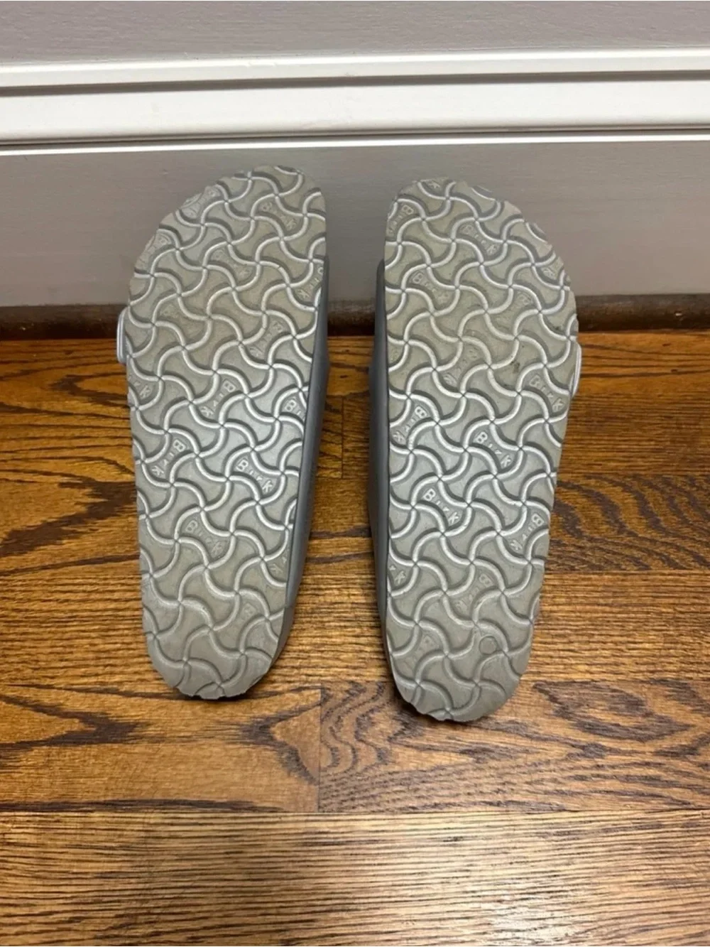 Birkenstock Silver Double Buckle EVA Sandals